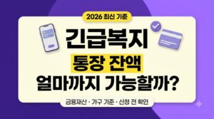 긴급복지생계지원 사진1