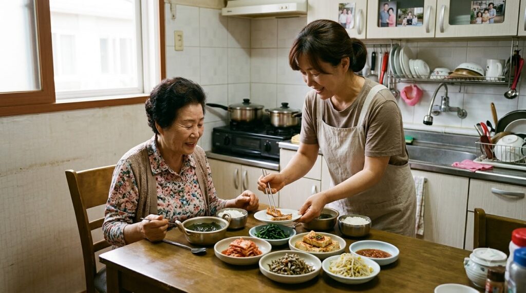 Caregiver and woman preparing meal 202608131402 1