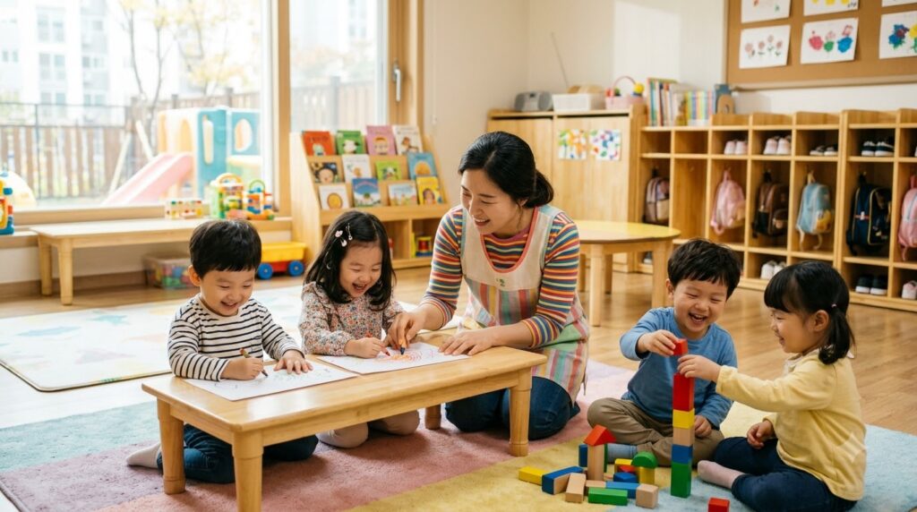 2026 보육료 지원 총정리 | 어린이집 지원 대상부터 신청방법까지 5 Children drawing and building bl… 202608071148 1