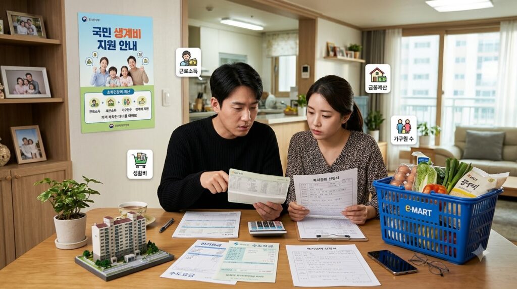 Couple reviewing living expenses… 202608041141