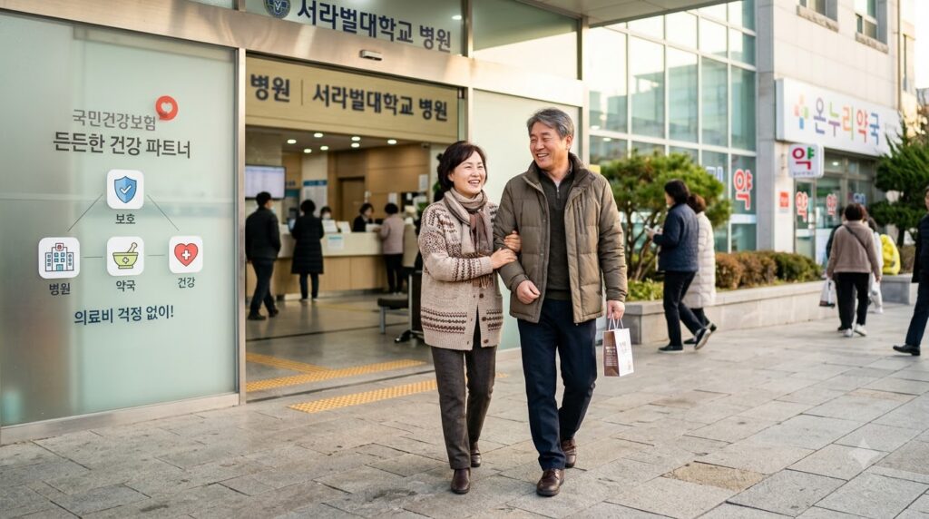 Couple walking out hospital lobby 202608031526