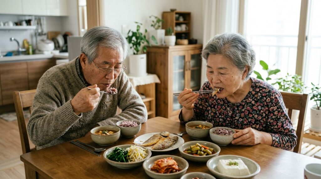 2026 노인 틀니·임플란트 지원 총정리 | 만 65세 이상 건강보험 혜택·본인부담금 5 Elderly couple eating meal 202608191216