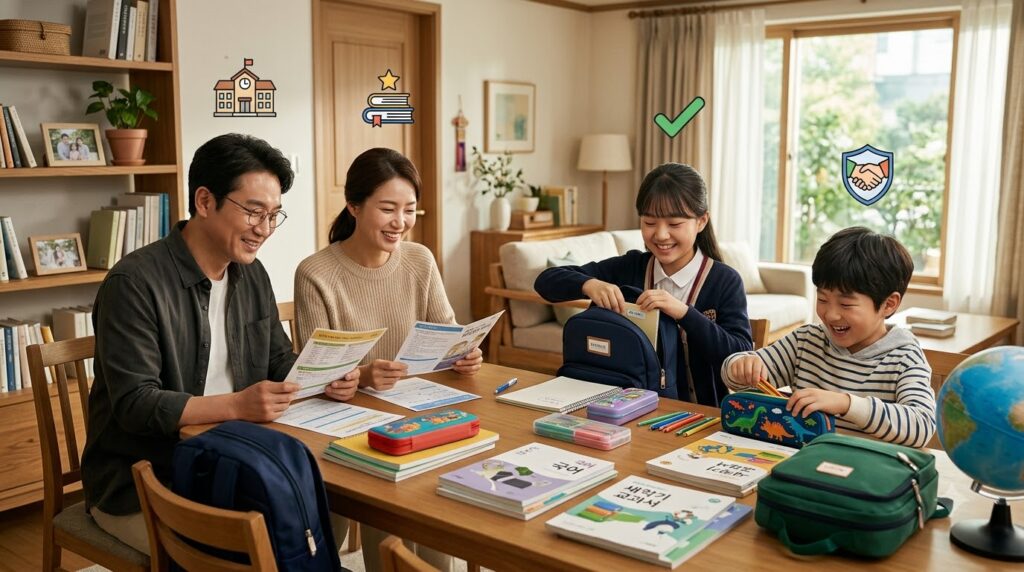2026 초·중·고 교육비 지원 총정리 | 지원 대상부터 신청방법까지 5 Family preparing for school 202608110102