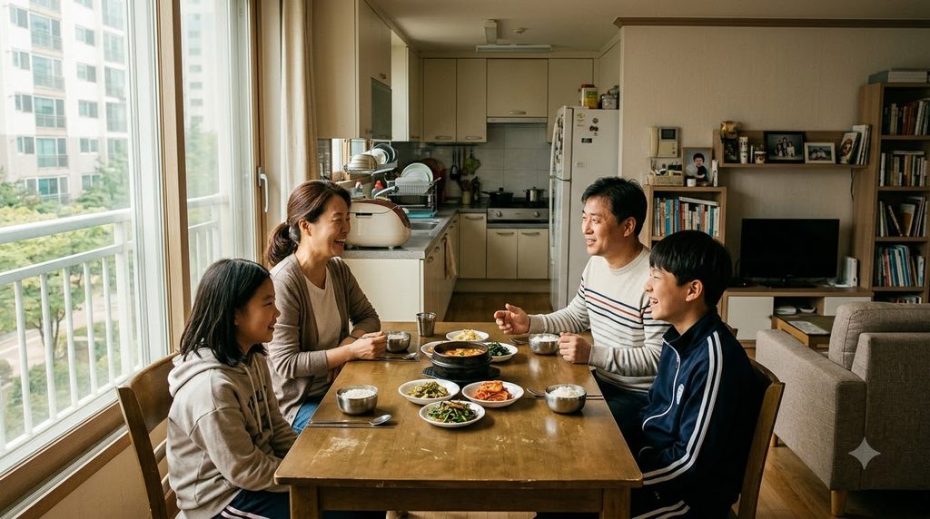 2026 기초생활수급자 될 수 있을까? 생계·의료·주거·교육급여 기준과 신청방법 5 Family talking in living room 202608232224