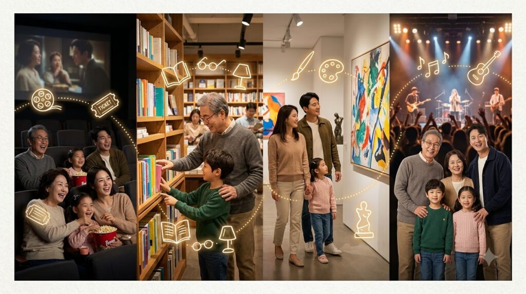 2026 문화누리카드 총정리 | 신청 대상부터 지원금, 사용처까지 한눈에 2 Korean family enjoying cultural … 202608062019