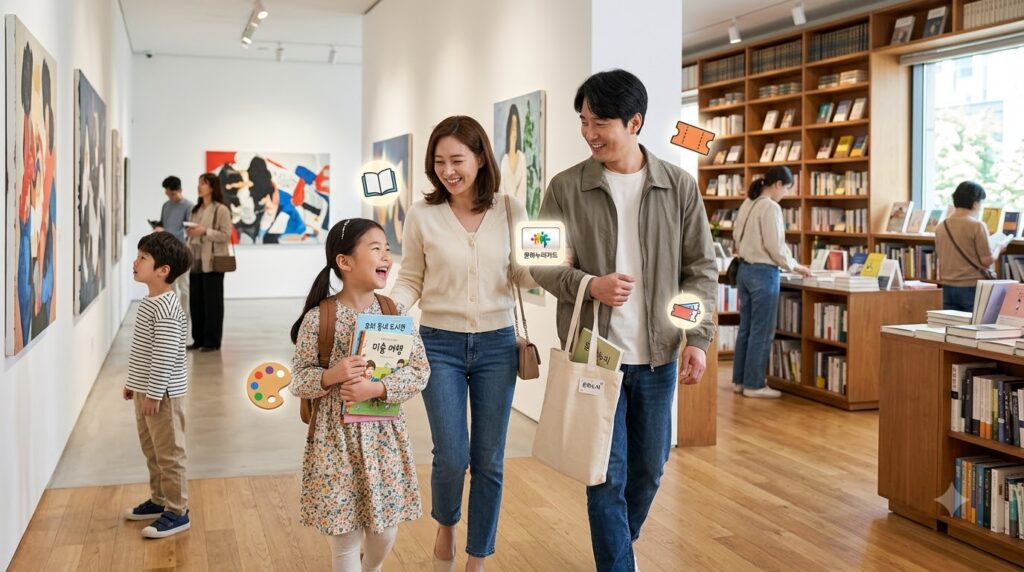 2026 문화누리카드 총정리 | 신청 대상부터 지원금, 사용처까지 한눈에 4 Korean family visiting exhibitio… 202608062019