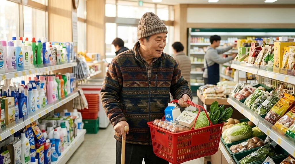 2026 장애수당 월 6만원 받는 조건|장애인연금 대상이 아니라면 확인하세요 3 Man shopping in local market 202608262301