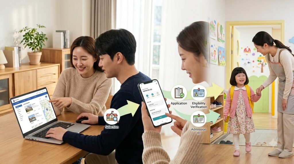 2026 보육료 지원 총정리 | 어린이집 지원 대상부터 신청방법까지 2 Parents applying for daycare sub… 202608071148 1