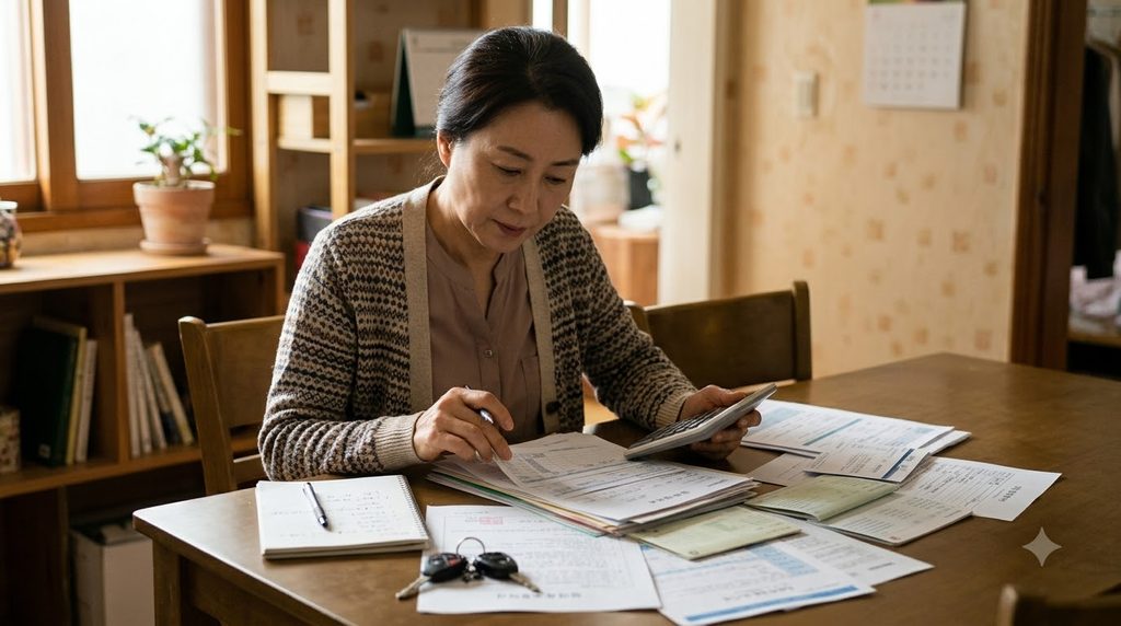 2026 기초생활수급자 될 수 있을까? 생계·의료·주거·교육급여 기준과 신청방법 2 Person reviewing financial docum… 202608232224