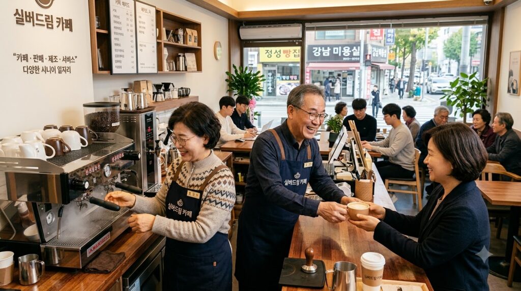 Seniors working in cafe 202608150120