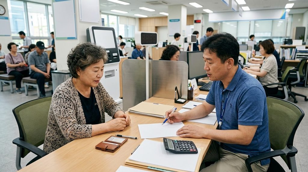 2026 기초생활수급자 될 수 있을까? 생계·의료·주거·교육급여 기준과 신청방법 1 Woman receiving welfare consulta… 202608232224