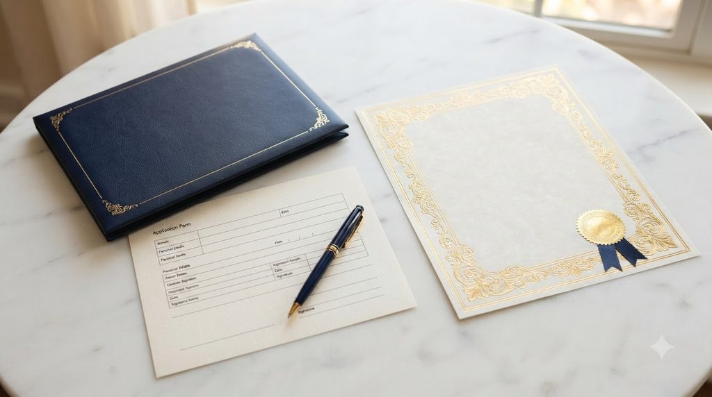 2026 학교안전지도사 1급 자격증|자격조건·하는 일·취업·급여 총정리 7 Certificate and pen on table 20260923224541