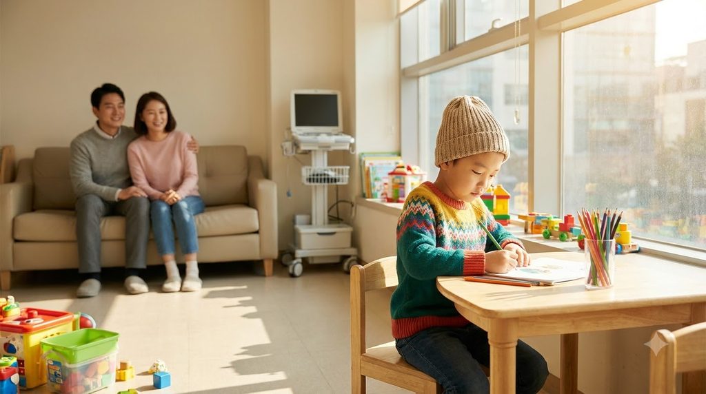 2026 암환자 의료비 지원|성인·소아 대상과 지원금액, 보건소 신청방법 3 Child drawing in playroom 202609042346