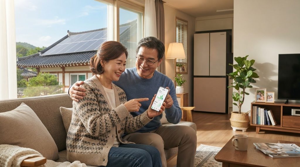 2026 신재생에너지 주택지원사업|태양광·지열 설치비 지원 대상과 신청방법 7 Couple checking power consumptio… 20260927184409