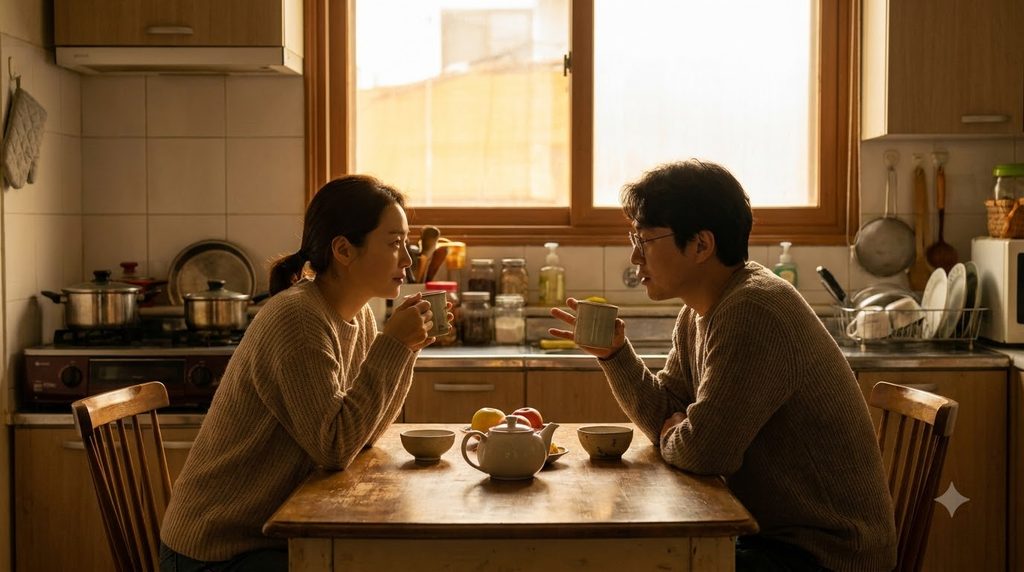 2026 난임시술비 지원 신청방법 | 체외수정·인공수정 지원받기 전 확인할 것 1 Couple drinking tea and talking 202609052335