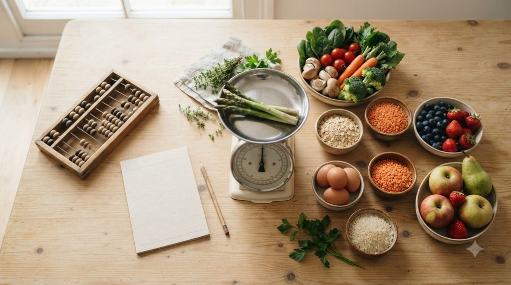 2026 식재료관리사 1급 자격증|무료수강·시험·발급비용·취업 활용처 4 Food portions on wooden table 20260918235726 1