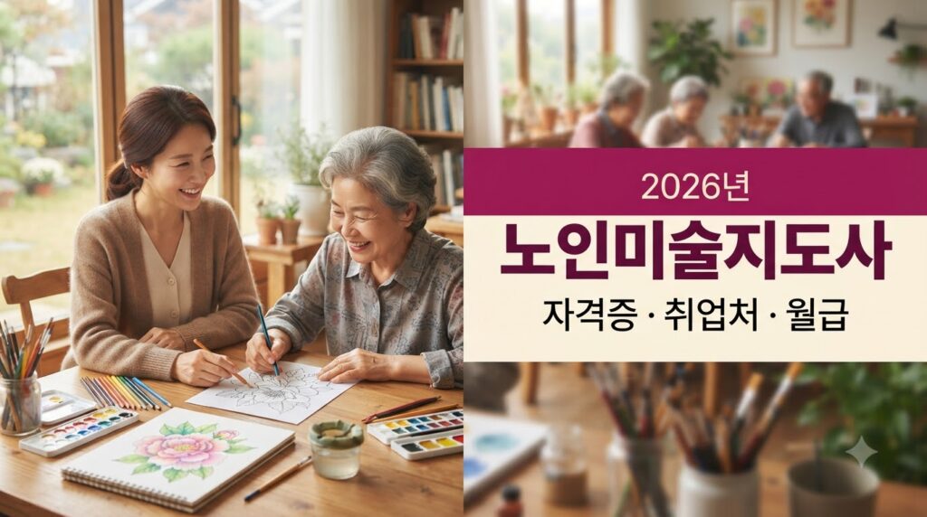 2026 노인미술지도사 1급 자격증|취득방법·취업처·월급 현실 1 노인미술지도사 사진1