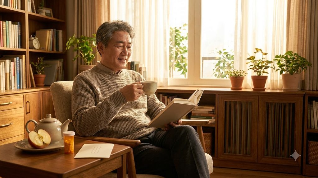 2026 산정특례 대상질환 확인방법 | 암·희귀질환 병원비 본인부담이 줄어드는 기준 5 Man drinking tea reading book 202609052257