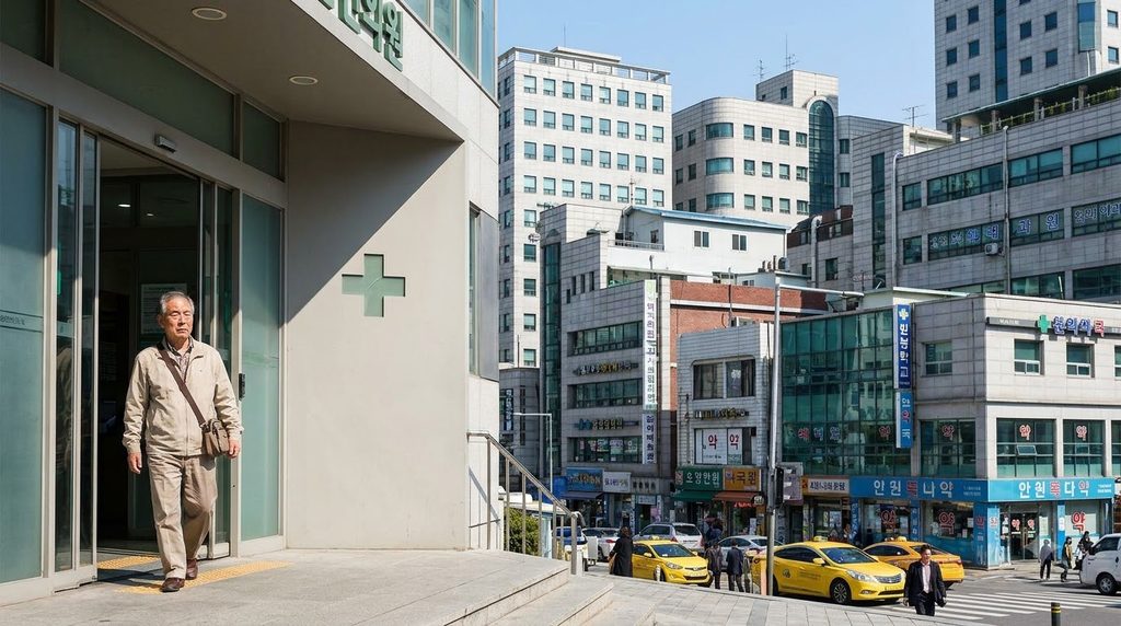 Man leaving hospital in city 202609052311