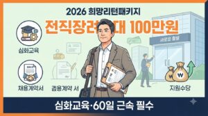 2026 희망리턴패키지 전직장려수당 최대 100만원|심화교육·60일 근속 조건 5 희망리턴패키지 전직장려수당 사진1
