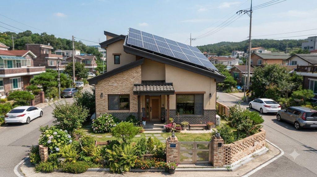2026 신재생에너지 주택지원사업|태양광·지열 설치비 지원 대상과 신청방법 2 Solar panels on house rooftop 20260927184346 1