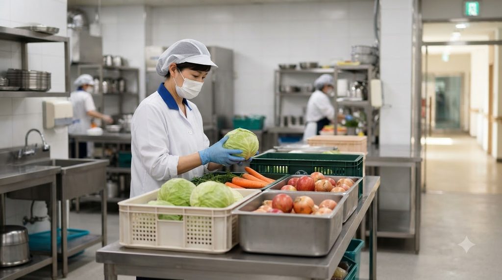 2026 식재료관리사 1급 자격증|무료수강·시험·발급비용·취업 활용처 1 Woman inspecting vegetables in k… 20260918235716