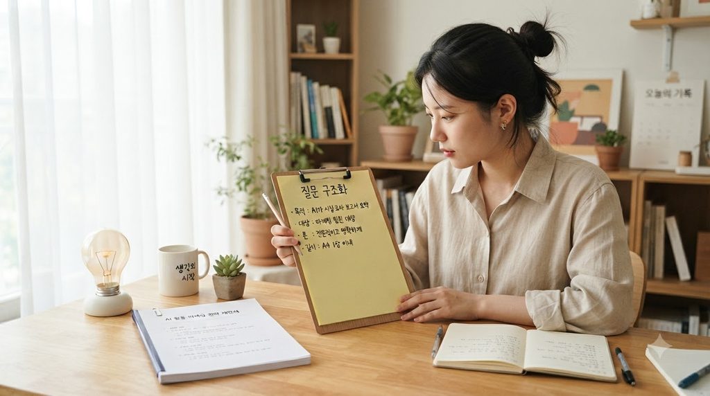 생성형AI활용능력전문가 1급 무료수강, 자격증보다 중요한 활용법 2 Woman organizing notes at desk 20260918223130