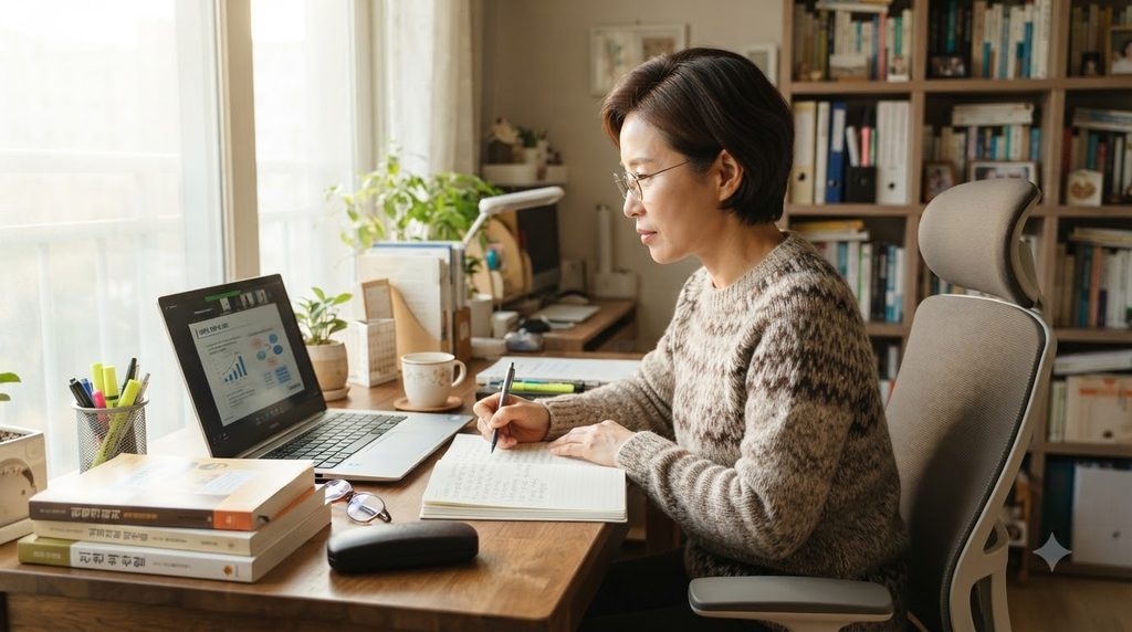 Woman taking notes at desk 20260918202607