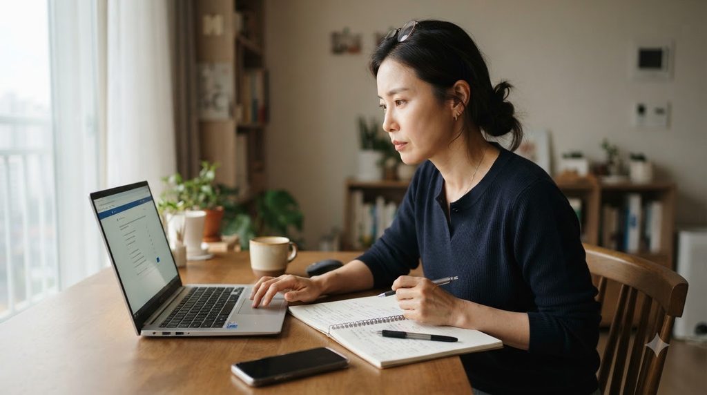 Woman taking online qualificatio… 20260918202802