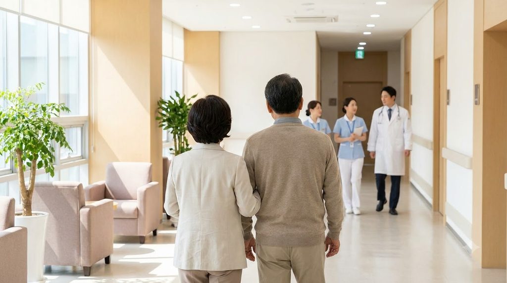 2026 암환자 의료비 지원|성인·소아 대상과 지원금액, 보건소 신청방법 1 Woman walking down hospital corr… 202609042345