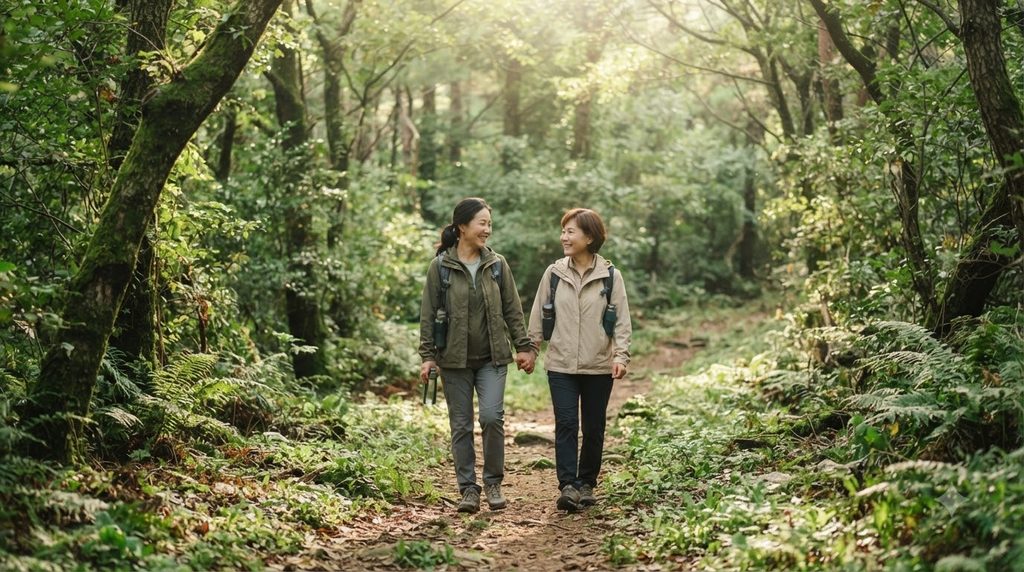 2026 희망리턴패키지 전직장려수당 최대 100만원|심화교육·60일 근속 조건 5 Woman walking on forest trail 20260918002711