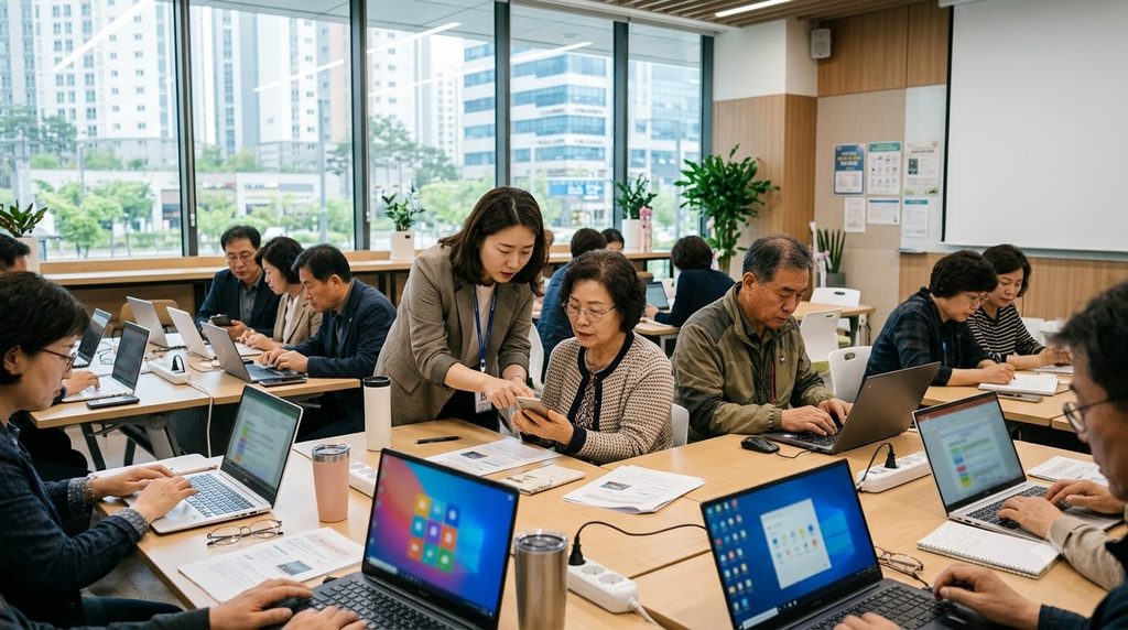 2026 인천 평생교육이용권 35만원|인천형 신청대상·사용처·현장접수까지 2 Adults receiving digital education 20261008224333