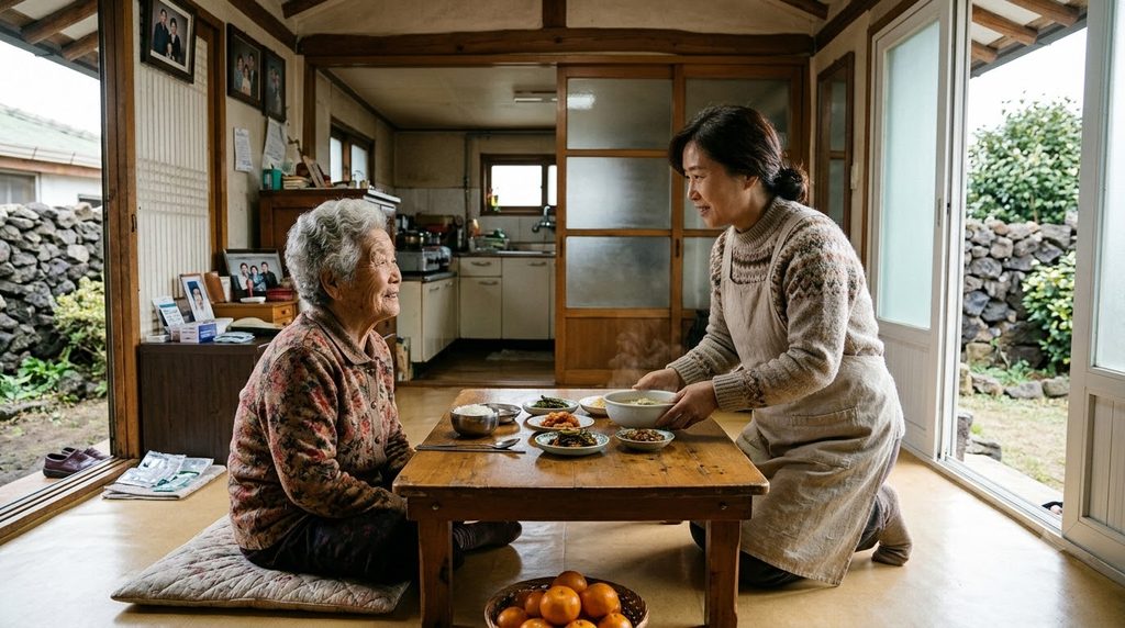 Caregiver checking on elderly pe… 20261025234151