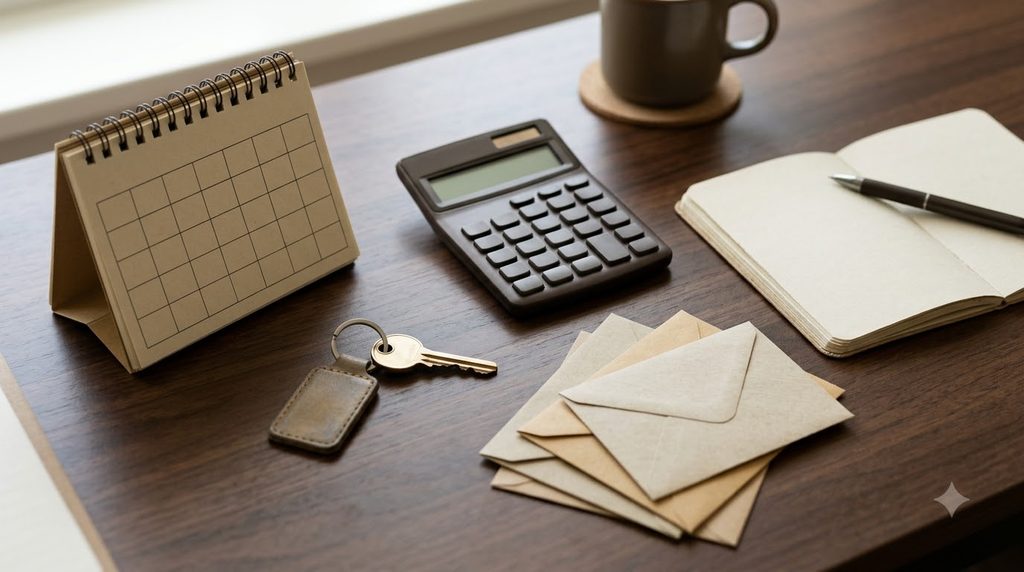 Desk arranged for calculating rent 20261009001929 1