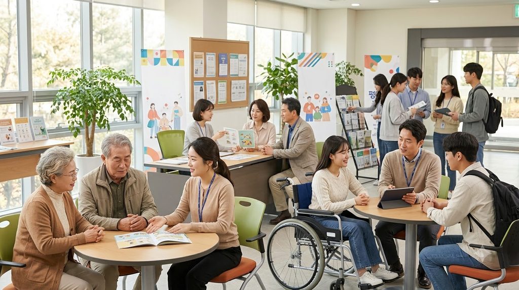 2026 서울 평생교육이용권 35만원|신청대상·사용처·농협카드·사용기간 총정리 2 Diverse learners consulting toge… 20261008222951