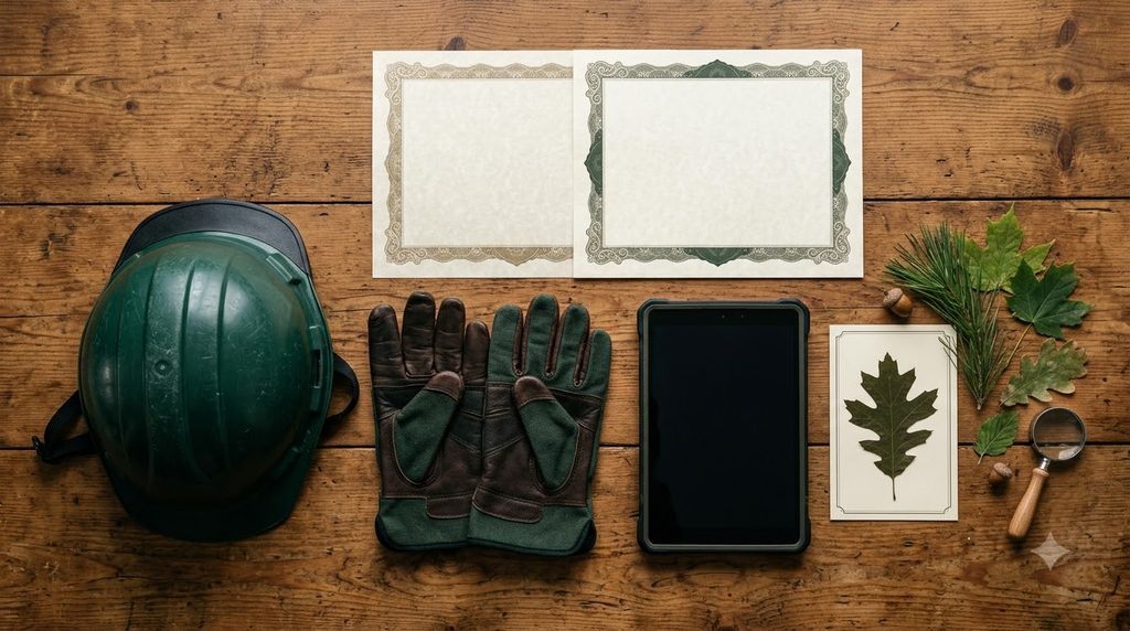 산림자원관리사 1급 자격증 취득방법|산림관리사 조건과 활용처 7 Forestry education gear on table 20261003210114