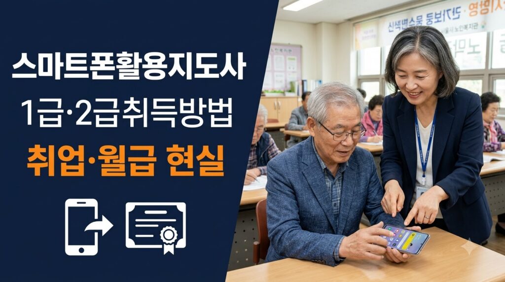 스마트폰활용지도사 자격증 취득방법|1급·2급 과정과 취업·월급 총정리 1 스마트폰활용지도사 자격증 사진1