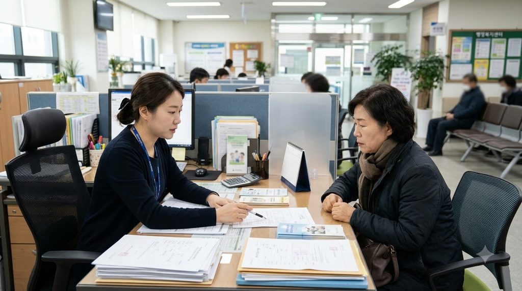 Officer reviewing documents with… 20261024171958