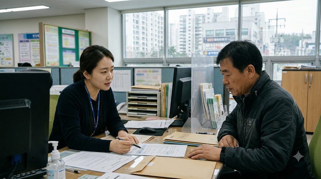 People reviewing documents in of… 20261026005555