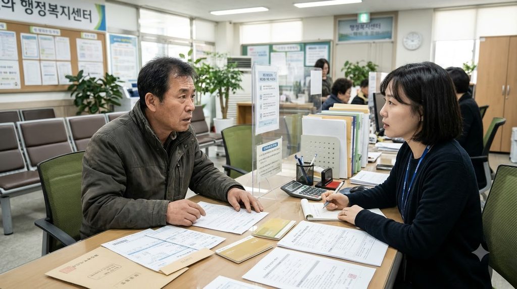 2027 울산 위기가구 생계비 30만원|5개 구·군 어디서 상담할까? 1 Resident consulting with welfare… 20261024181501