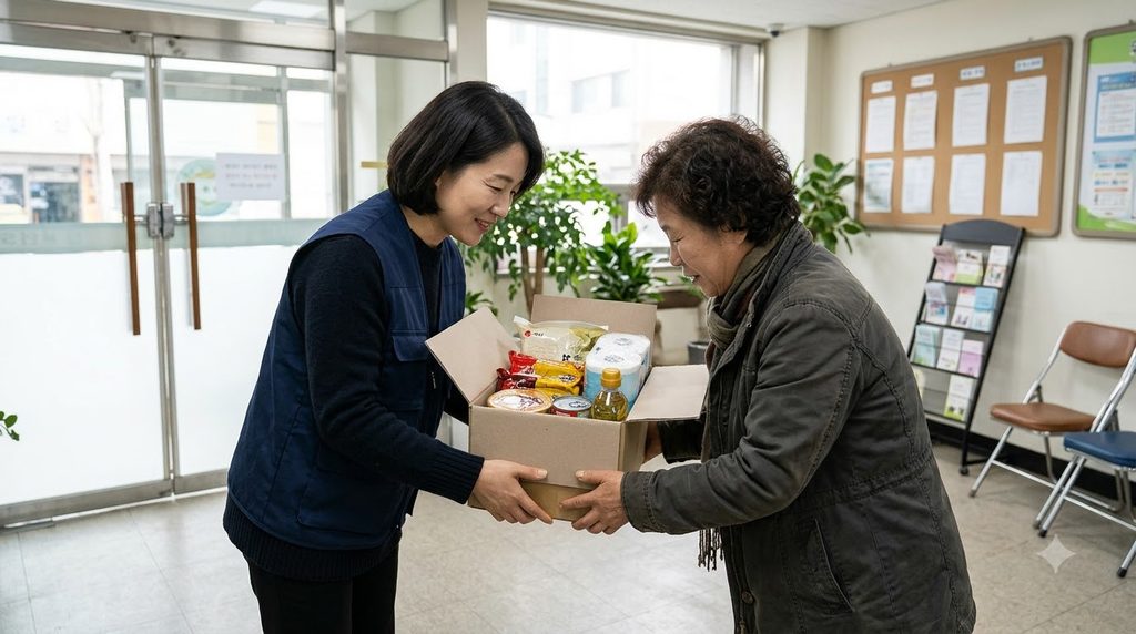 2027 울산 위기가구 생계비 30만원|5개 구·군 어디서 상담할까? 4 Resident receiving care package 20261024181516