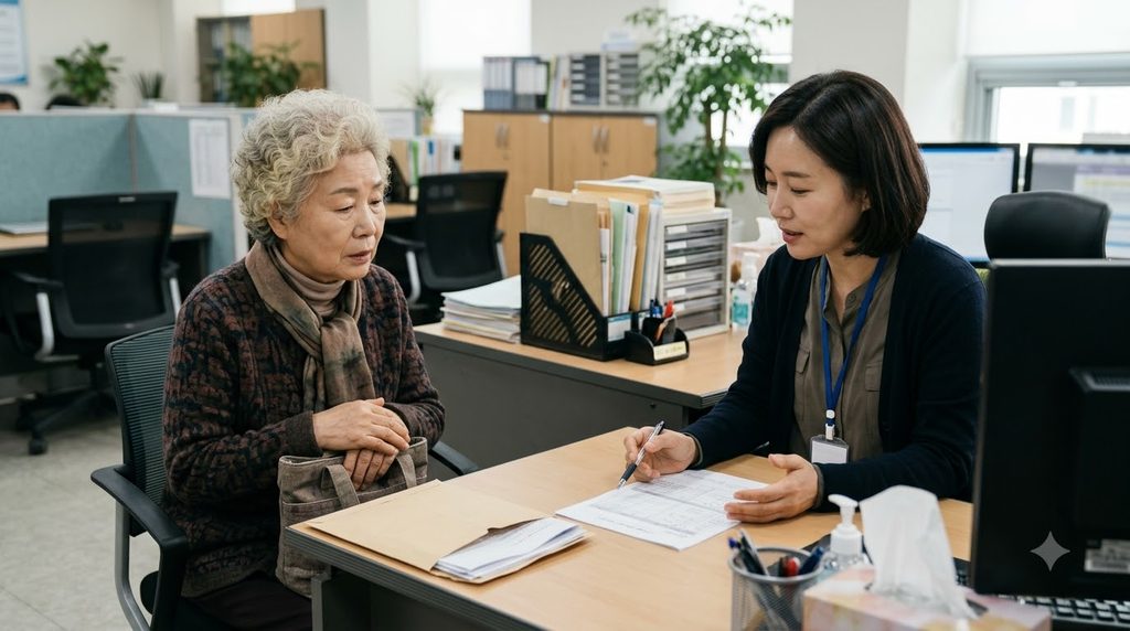 2027 기초연금 개편 총정리|38만원 인상·수급자격·소득인정액·부부 기준 3 Senior consulting with welfare o… 20261016233345
