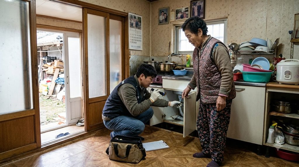 2027 전남 위기가구 생계비 30만원|시·군별 어디서 상담할까? 3 Welfare worker visiting elderly … 20261025121049 1