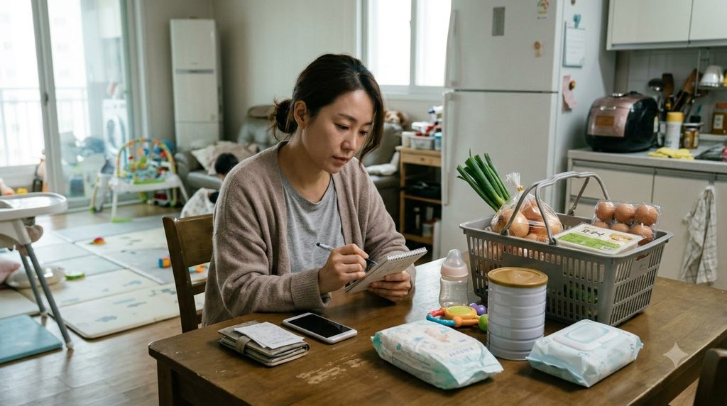 2027 우선드림 긴급복지 신설|위기가구 생계비 30만원 우선지원 대상과 신청방법 4 Woman checking daily necessities 20261007212739
