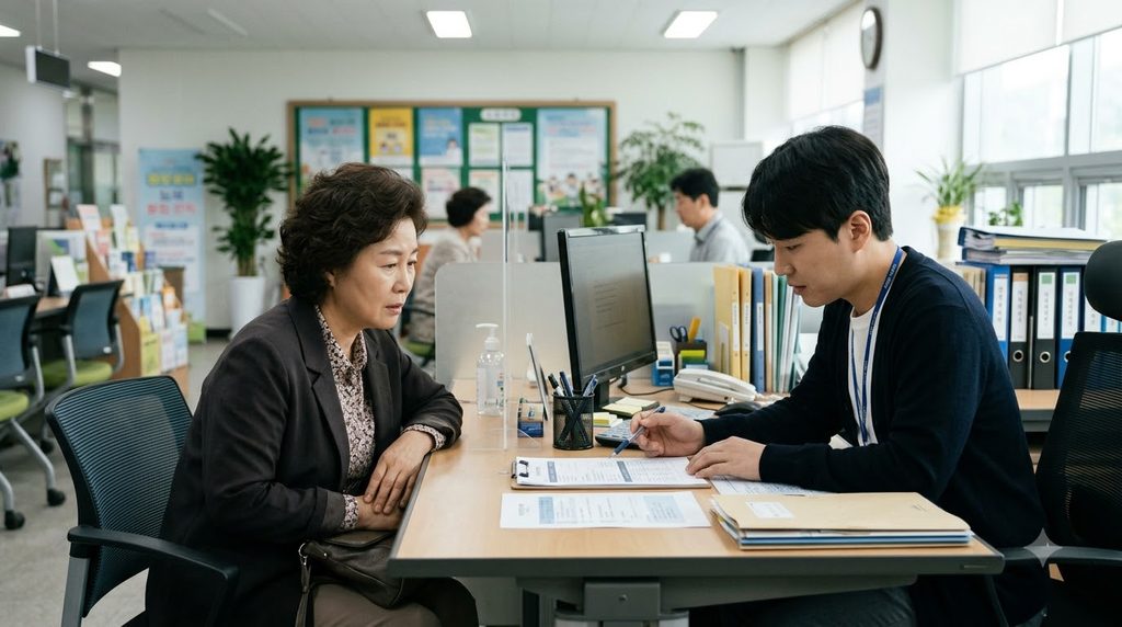 2027 우선드림 긴급복지 신설|위기가구 생계비 30만원 우선지원 대상과 신청방법 2 Woman receiving welfare consulta… 20261007212731