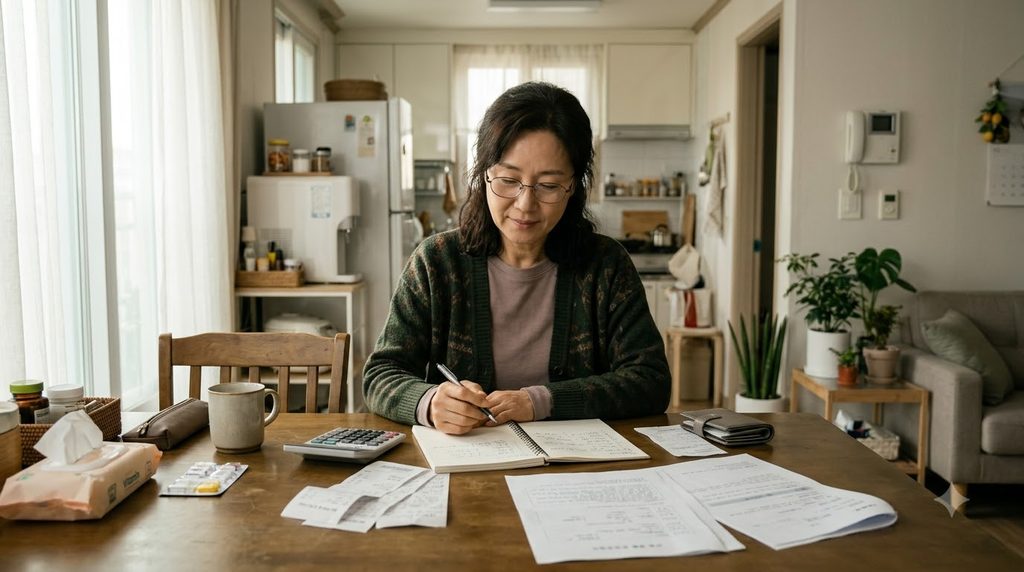 Woman reviewing household accoun… 20261007214213