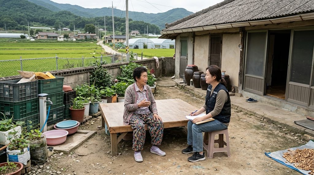 2027 경기 위기가구 생계비 30만원|31개 시·군 어디서 상담할까? 4 Worker visiting elderly person o… 20261026000351